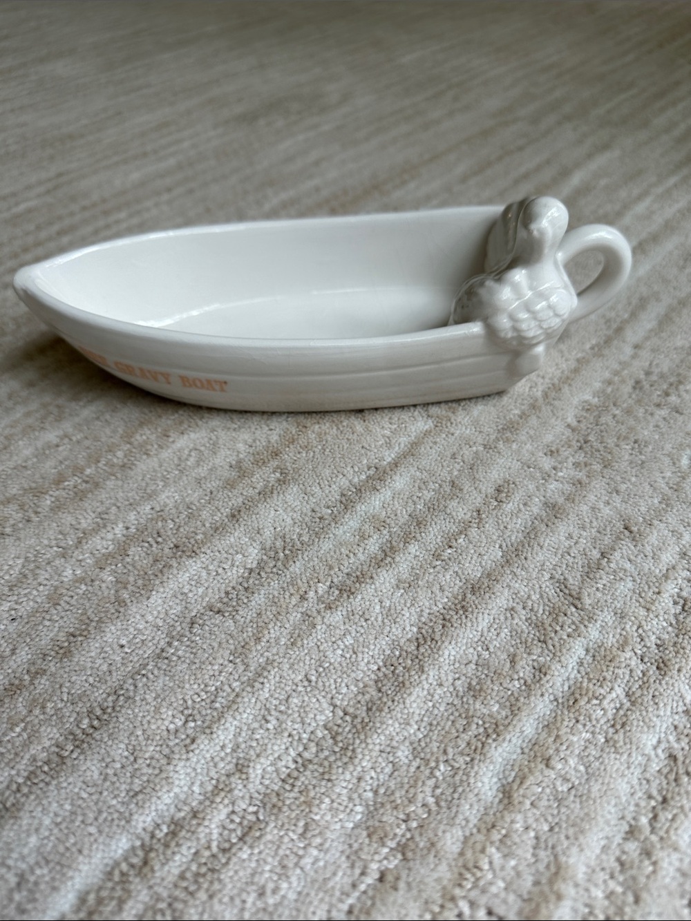 Target Bullseye Playground Fall Thanksgiving USS Gravy Boat White Ceramic